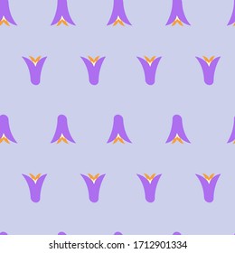 Purple flowers on a purple background, vector art pattern