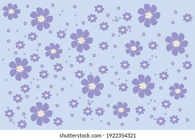 purple flowers on spring background