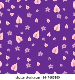 Purple Flowers is Pattern Background for anything use.