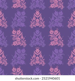 Purple flowers pattern background illustrations 