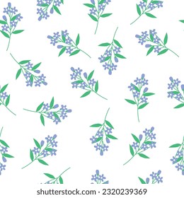 purple flowers seamless pattern background