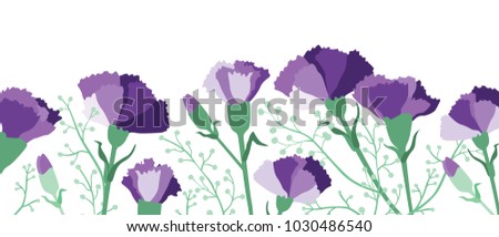 Purple flowers in vector, can be used as a decoration, picture, wish or gift