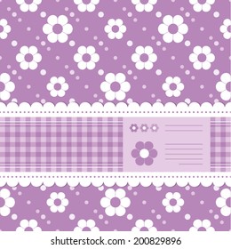 purple flowery greeting card