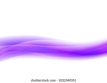 Purple Flowing Abstract Vector Wave Background for Website, Folder or Brochure Cover
