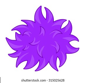 Purple Fluffy Ball Bacteria Illustration