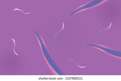 Purple fluid background with curved shapes.