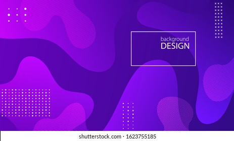 Purple fluid background design. Liquid gradient shapes composition. Futuristic design posters. Fluid background design abstract bubble shapes for print or web on purple background