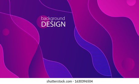 Purple fluid background design. Liquid gradient shapes composition. Futuristic design posters. Fluid background design abstract bubble shapes for print or web on purple background