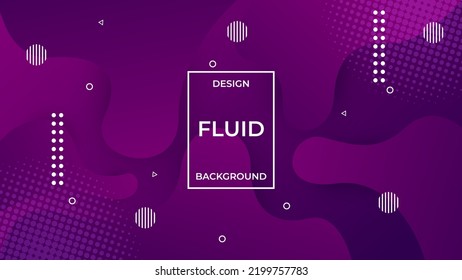 Purple Fluid Background Design For Website Backdrop, Business Presentation, Design Promotion