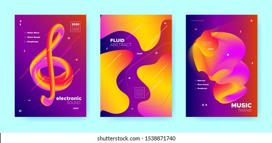 Purple Fluid Background. Gradient Music Design. Blue Graphic Dj Flyer. Pink Sound Brochure. Electronic Party. Fluid Abstract. Gradient Music Poster. Orange Vector Brochure. Red Sound Dj Flyer.