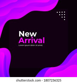 Purple fluid background for your social media post, banner, header, landing page. eps 10.