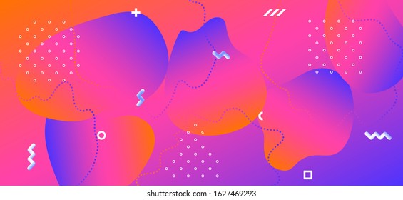Purple Fluid Design. Gradient Liquid Illustration. Abstract Geometric Template. Blue Vector Texture. Business Fluid Banner. Vibrant Wave Background. Bright Vector Artwork. Gradient Fluid Poster.