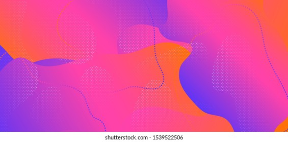 Purple Fluid Poster. Gradient Liquid Illustration. Abstract Geometric Brochure. Blue Graphic Artwork. Vibrant Fluid Banner. Business Liquid Background. Red Vector Pattern. Vibrant Fluid Shapes.