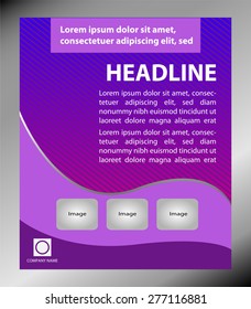 Purple Flyer template design 