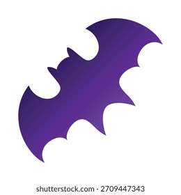 Elemento de diseño de murciélago volador púrpura