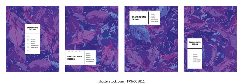 Purple foliage background with abstract design