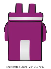 Purple  food delivery bag. vector