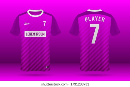 purple football team jersey template