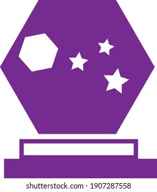 
purple fortune-telling ball with stars