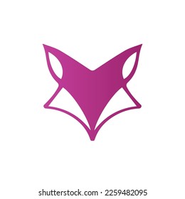 Purple Fox Logo Design concept fox icon