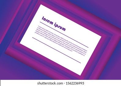 purple Frame 3D Illustration on a white background 