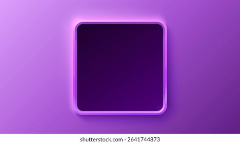 Purple frame label, event bar button, gold signboard. Vector illustration