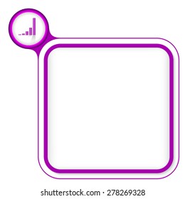 Purple frame for your text and graph