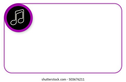 Purple frame for your text and music symbol