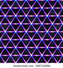 Purple frames triangle stripes seamless pattern.