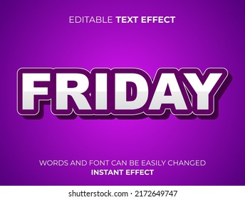 Purple Friday Text Effect Typography	