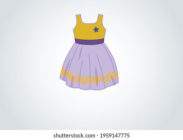 Purple frock of baby girl. Good concept for children ads