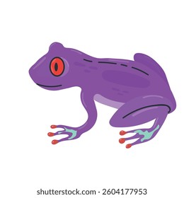 Purple frog icon clipart avatar logotype isolated illustration