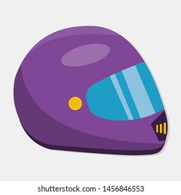 Purple Full Face Helmet Isolated Vector Stock Vector (Royalty Free ...