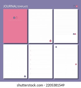 Purple fun journal planner template