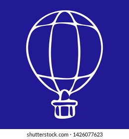 Purple funny balloon. Vector icon, logo, social network avatar.