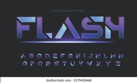 Purple Futuristic Sports Typography Artistic Font Design
