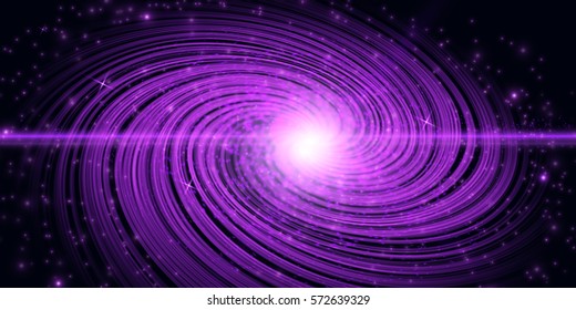 Purple galaxy. Cosmic vector illustration.