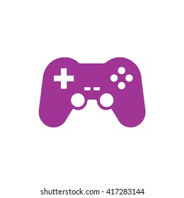 Purple game controller icon vector illustration