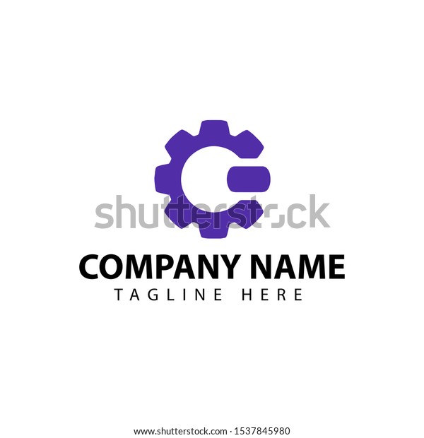 Purple Gear Logo Vector\
Design