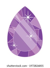 purple gem stone on background