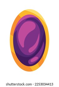 purple gemstone icon isolated style