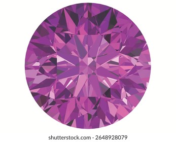 Purple gemstone rendering conveys a sense of opulence and charm, making it ideal for high-end jewelry or decorative purposes.