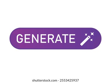 Purple generate button with magic wand in editing program