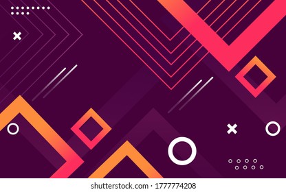 Diseño de fondo abstracto geométrico púrpura. Elemento de diseño gráfico. Ilustración vectorial.