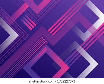 Purple geometric abstract technology and science background
