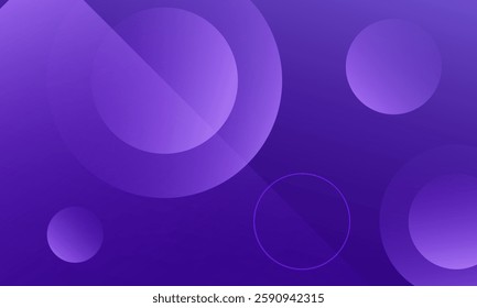 Purple geometric background with circles. Vector illustration
