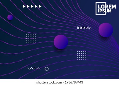 Fondo geométrico púrpura. Composición de formas geométricas fluidas.