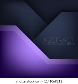 Purple geometric background overlap layer vector element with blue space for text and background design