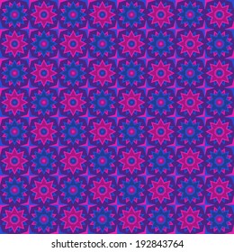 Purple geometric floral pattern