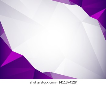 Purple geometric low poly style wallpaper design. Template for cover or presentation background